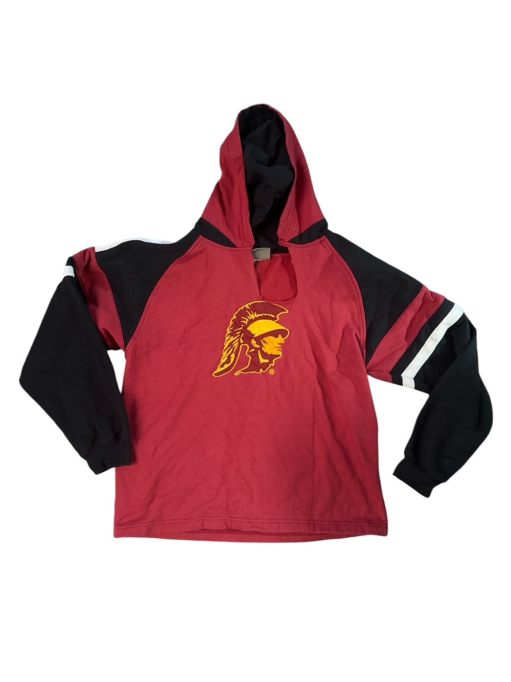 USC Adult Large Red & Black Hoodie with Gold Trojan Logo CA College Sweatshirt